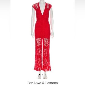 For love and lemons red maxi dress